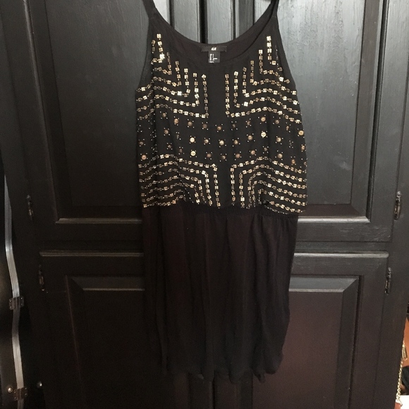 Beaded Dressy Spaghetti Strap Dress - Picture 1 of 2